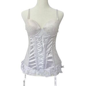 Frederick’s of Hollywood Lace & Mesh Corset Bustier NWOT